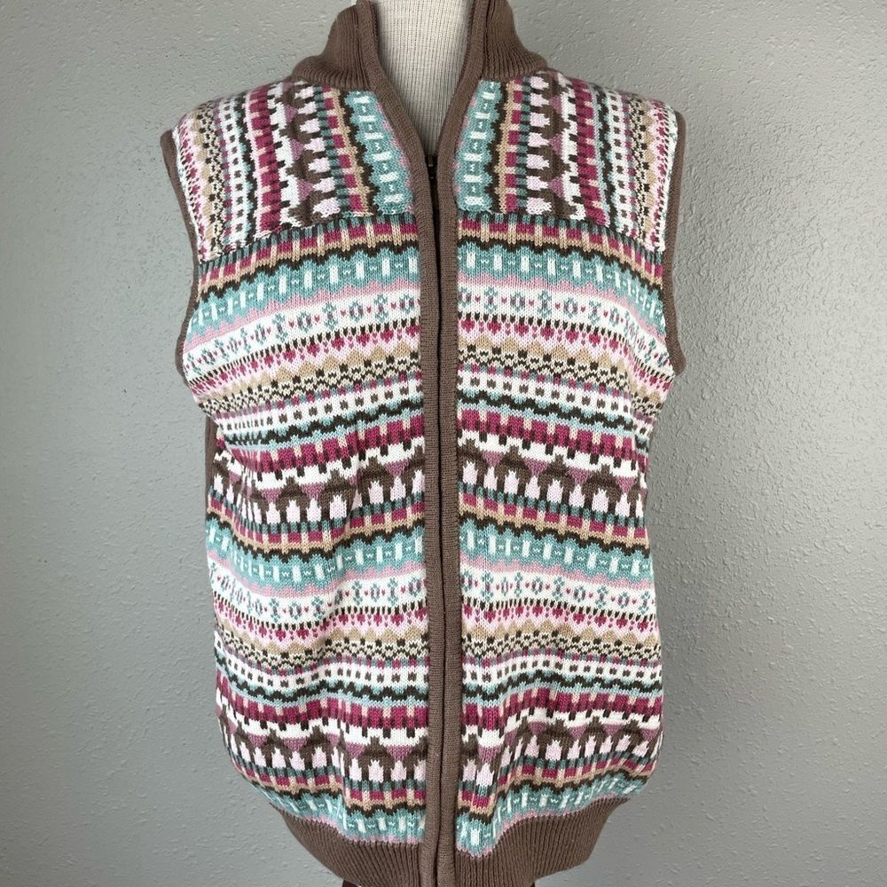 Alfred Dunner Full Sip Cardigan Style Sweater Size S EUC